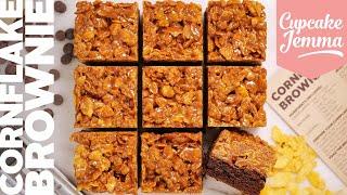 Caramel Cornflake Brownie Recipe | Bake At Home | Cupcake Jemma