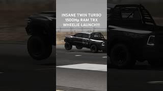 Ram TRX WHEELIE LAUNCH 1500Hp! #trx #ram #srt #srt8 #trackhawk #dodge #1000hp #hellcat #fastcar