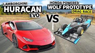 650HP K20-owered Wolf (FASTEST car at '21 PPIHC) vs 2020 Lamborghini Huracán EVO No Prep Drag Race