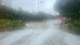 Hurricane Milton Storm Surge Closes Vanderbilt Beach Park and Gulf Shore Dr. in North Naples, FL