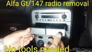 Alfa romeo gt /147 radio removal. No tools or pins