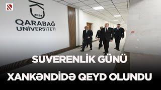 Suverenlik Günü Xankəndidə qeyd olundu - Prezident Qarabağın mərkəzindən mesajlar verdi