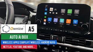 Ownice A5 Auto AI Box | Wireless CarPlay and Android Auto | Netflix YouTube and more