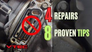 Ultimate $10 FIX of Honda VTEC Oil LEAK - FOUR Repairs to show Eight Tips