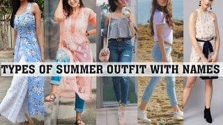 Types of summer outfit ideas for girls with names||THE TRENDY GIRL