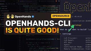 OpenHands CLI + Gemini 2.5 Pro : This IS A REALLY AWESOME Alternative to CLAUDE CODE!