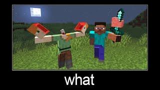 Minecraft wait what meme part 325 (Scary Alex and Steve)