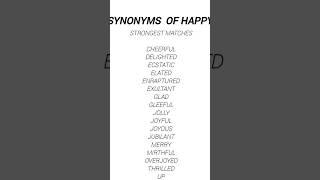 Synonyms of Happy#psctips #english #englishgrammar #englishspeaking #keralapsc #shortvideo #shorts