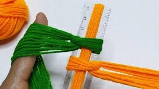 Amazing 3 Beautiful Woolen Yarn Flower making ideas with Scale | Easy Sewing Hack