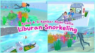 Ayline & Si Kembar Alcen Cellia | Liburan Snorkeling | Sakura School Simulator