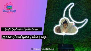 Moon-Cloud Neon Table Lamp | Love Craft Gifts