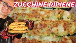 ZUCCHINE RIPIENE VEGETARIANE  ricetta emozionale Zucchine ripiene al forno