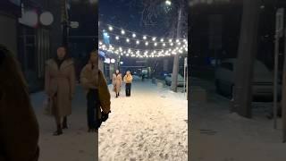 Snow season | Snowman | winter in Almaty | Kazakhstan | first snowfall