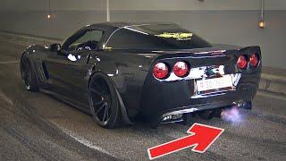 TUNED CARS Leaving Car Meet Through Tunnel  | INSANE Burnouts & Accelerations 