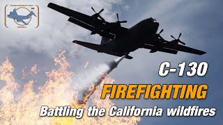 U.S. Air Force C-130 Hercules in action during the L.A. wildfires!