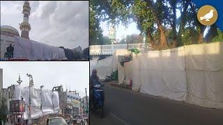 Ahead of Ganesh procession in Hyderabad, mosques en route covered with cloth