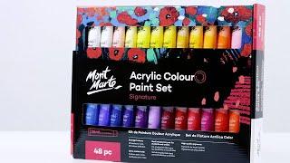 Acrylic Colour Paint Set 48pc Product Demo