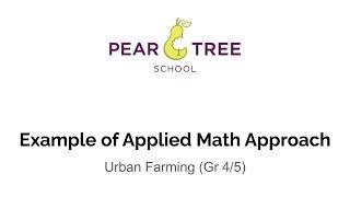  Demonstration: Math in Context at Pear Tree School