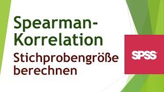 Mindeststichprobengröße für Spearman-Korrelation mit SPSS ermitteln