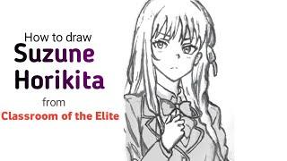 How to draw Suzune Horikita from Classroom of the Elite | Suzane Horikita from Classroom of the Elit