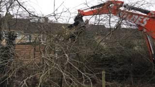 TMK Tree Shear on 5 Ton Kobota topping out 120m of BLack Thorn to 8 foot took 3 hours