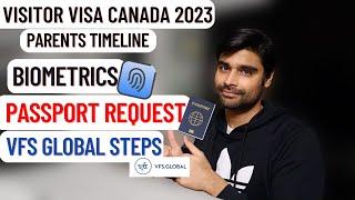 Parents Visitor Visa TIMELINE | BIOMETRICS | PASSPORT REQUEST STEPS | VFS Global | Canada 2023