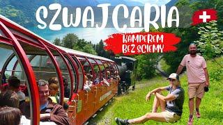 Szwajcaria - Brienz Rothorn Bahn pociag  najwięszka atrakcja w Brienz. Szwajcaria kamperem.