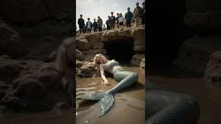 Pretty mermaid raising her children in a cave #babygirl #mermaid #shorts #ai