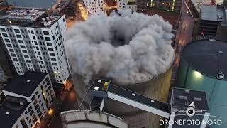 Sprængning af silo på Aalborg Havnefront