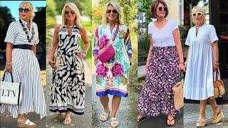 summer dress design 2024 | Timeless Looks for All Elegant Ladies Over 40, 50-60-70