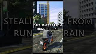 STOLEN CAR FROM RUNNING TRAIN GTA 5 | #kcgaming #shorts