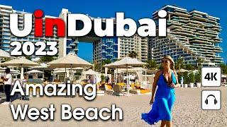 Dubai  Amazing Palm West Beach [ 4K ] Walking Tour