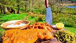 SEAFOOD FEAST: Delicious Salmon and Shrimp | ASMR Cooking in the Forest