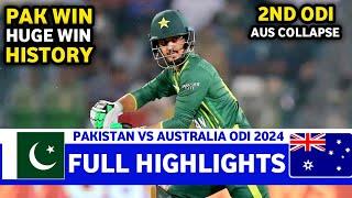 Pakistan Vs Australia 2nd ODI Match Full Highlights 2024 | PAK VS AUS