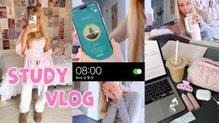 8 AM PRODUCTIVE STUDY VLOG am Wochenende | MaVie Noelle