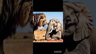 LION VS ELEPHANT #cartoon #shorts