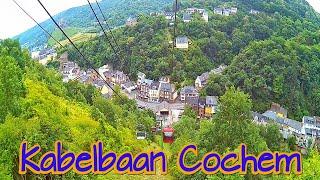 Stoeltjeslift in Cochem langs de Moezel in Duitsland, Nederlands commentaar, in HD