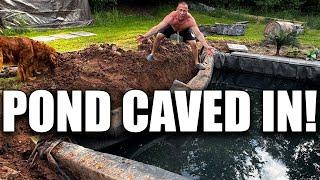 MY POND IMPLODED!!! the king of DIY