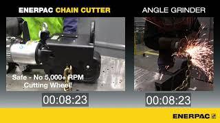 Cutting Technology Using Speed Comparison - Enerpac ECCE32B Chain Cutter v Angle Grinder