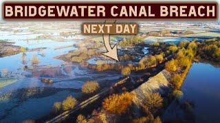 Next Day HUGE BRIDGEWATER CANAL BREACH! Drone Footage 2025