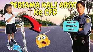 PERTAMA KALI ARSYI BELAJAR NAIK SCOOTER, DITILANG POLISI⁉️LANGSUNG BISA  PART 1