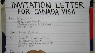 How To Write An Invitation Letter for Canada Visa Step by Step | Writing Practices