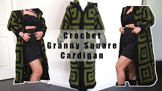 Easy Crochet Granny Square Cardigan