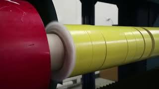 Check out Omni Group's Tape Slitting Machines in Action! Custom Tape Widths Available.