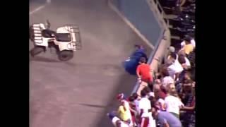 Norfolk Tides Mascot Takes a Tumble Backwards