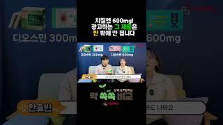 치질엔 디오스민 600mg! 치센 300mg과의 결정적 차이는?