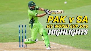 Pak vs Sa 2015 world cup highlights _|_ Pakistan v South Africa world cup 2015 Full Highlights