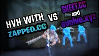 Zapped.cc vs Ev0lve.xyz & Skeet.cc(Gamesense) HvH