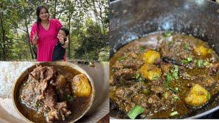 হাহৰ মাংস bohut দিনৰ পাছত  Duck curry | Pujat ki korilu aibar 