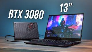 The Smallest RTX 3080? ASUS XG Mobile Tested With Flow X13!